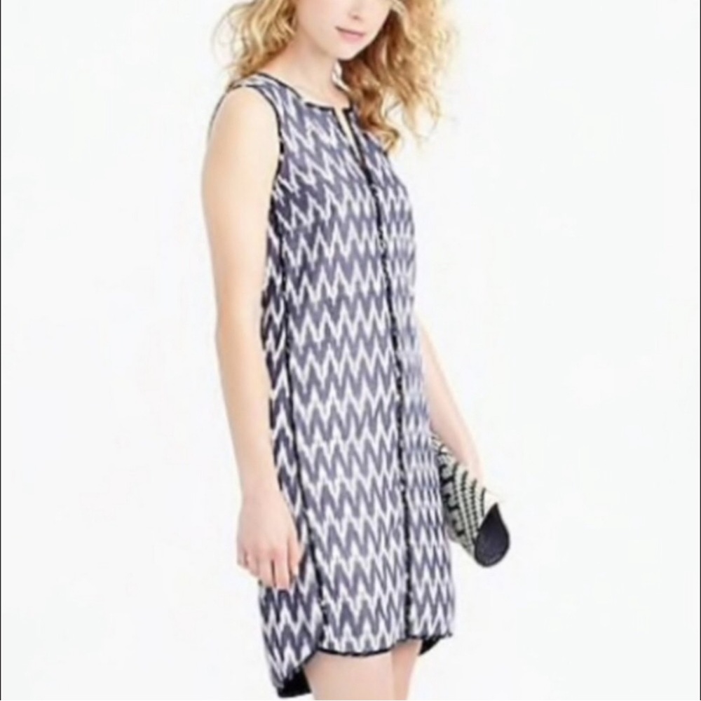 J Crew ikat shift dress